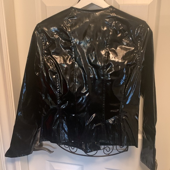A.M.I. Black Patent pleather jacket - Picture 7 of 11